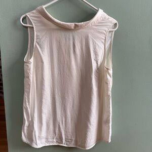 Silk blend Boden Cream Sleeveless Tank Top